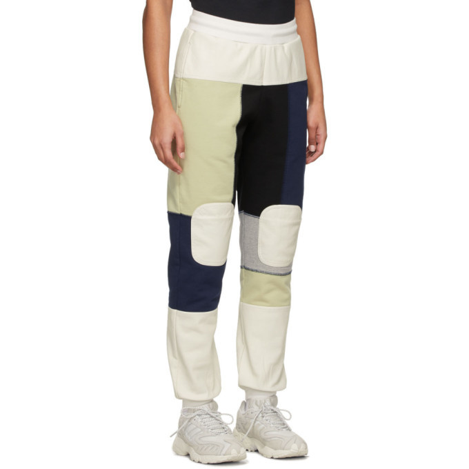 GR-Uniforma White and Navy Patchwork Lounge Pants