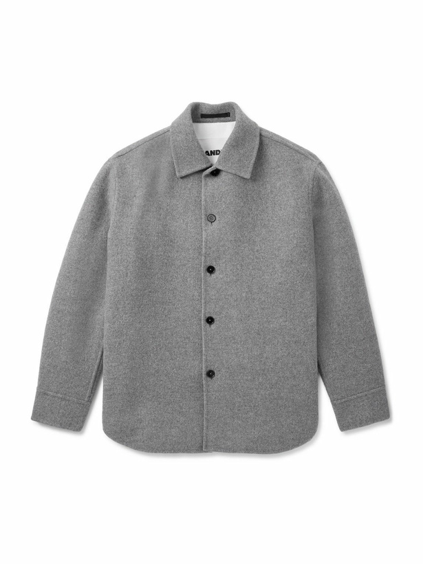 Photo: Jil Sander - Virgin Wool-Flannel Overshirt - Gray
