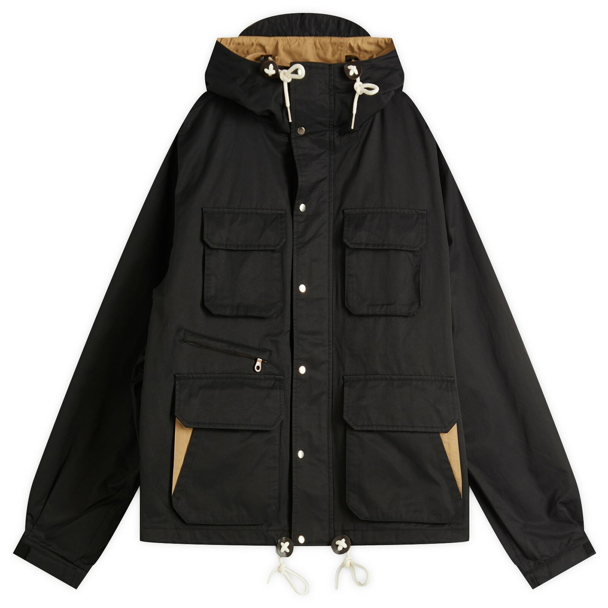 FrizmWORKS Men's CN Utility Wind Parka Jacket in Black