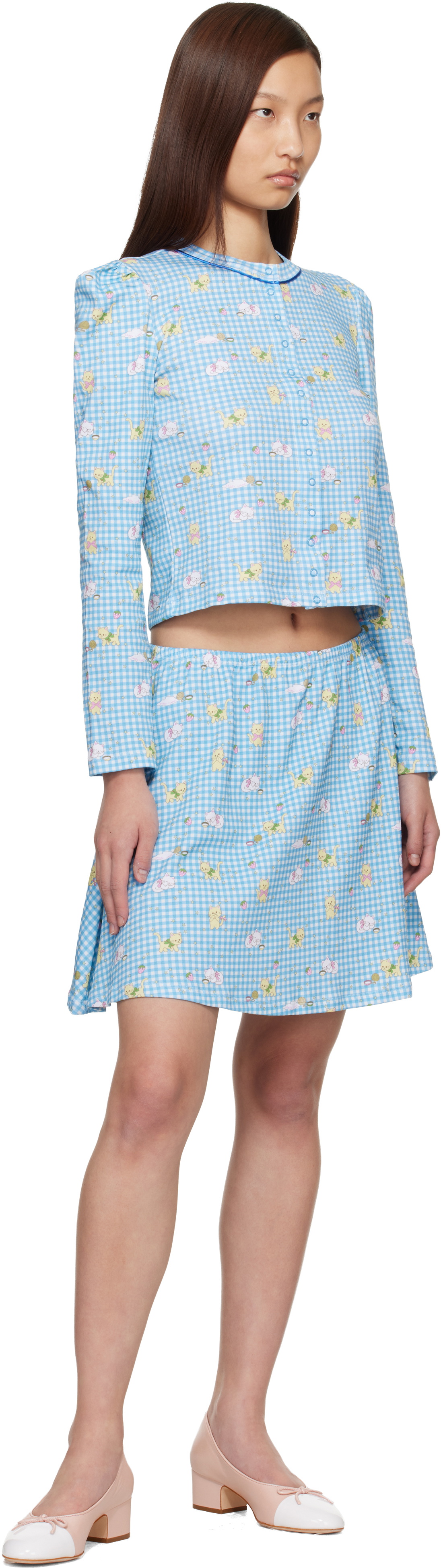 Sandy Liang Blue Nova Cardigan