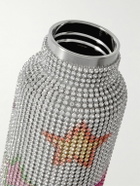 Collina Strada - Crystal-Embellished Stainless Steel Water Bottle