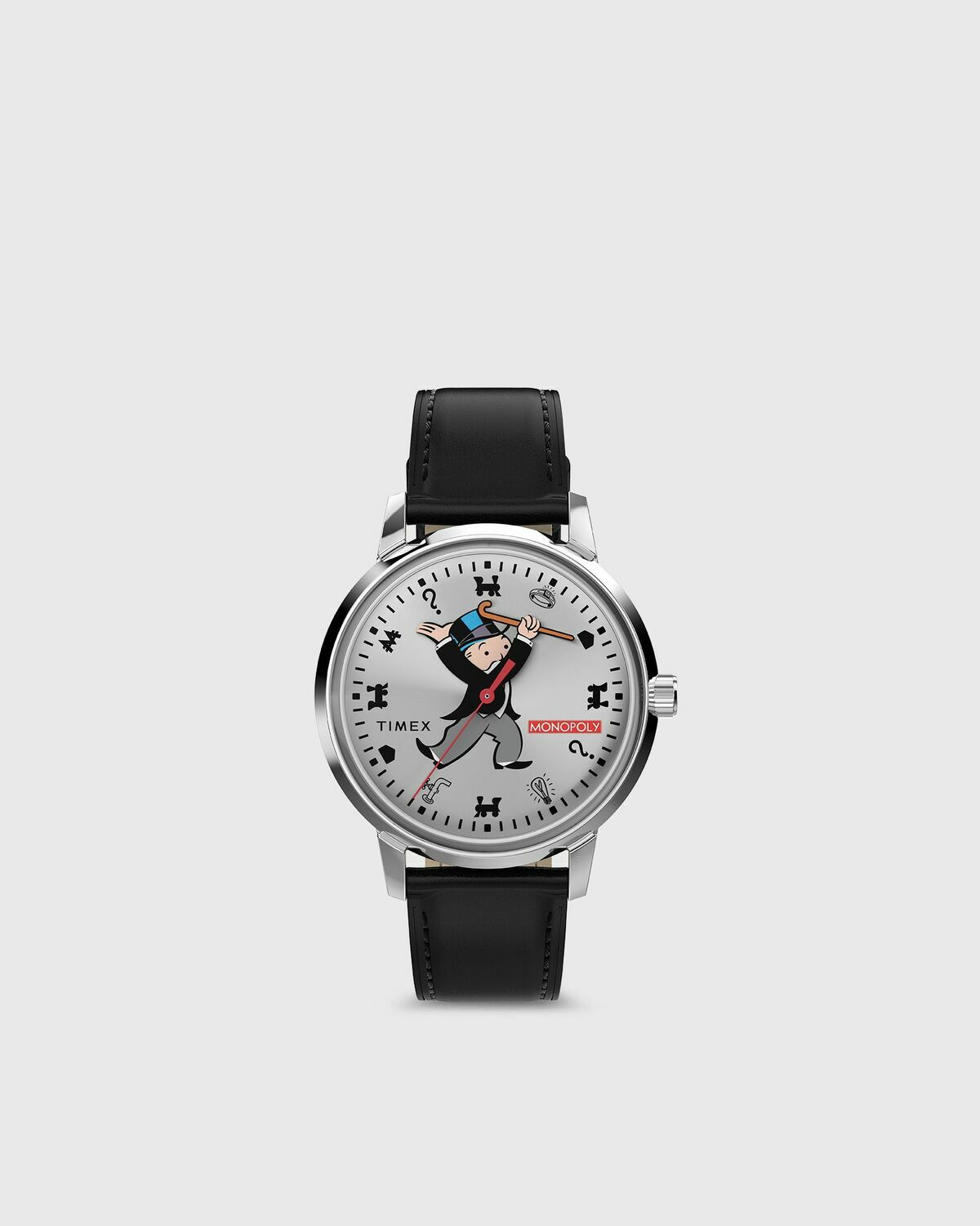Timex X Monopoly Marlin 38Mm Sst Case Silver Dial Black Strap silver Mens Watch