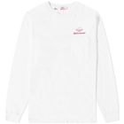 Battenwear Men's Long Sleeve 10th Anniversary Pocket T-Shirt in White