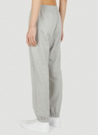 Graphic Print Track Pants in Grey