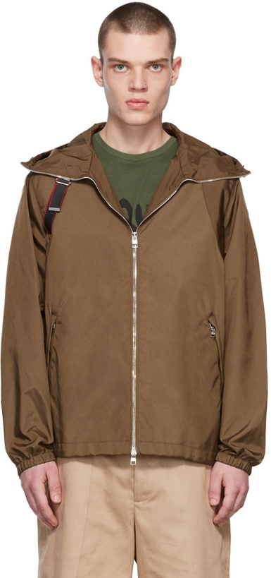 Photo: Alexander McQueen Brown Nylon Canvas Jacket