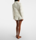 Frame Paisley Eyelet broderie anglaise cotton shorts