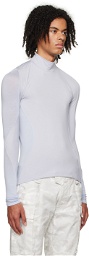 POST ARCHIVE FACTION (PAF) Blue Streamline Long Sleeve T-Shirt