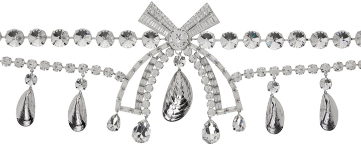 Photo: AREA Silver Deco Bow Belt