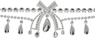 AREA Silver Deco Bow Belt