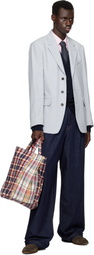 Drake's Multicolor Madras Patchwork Tote