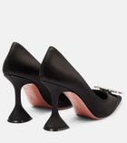 Amina Muaddi - Begum embellished satin pumps