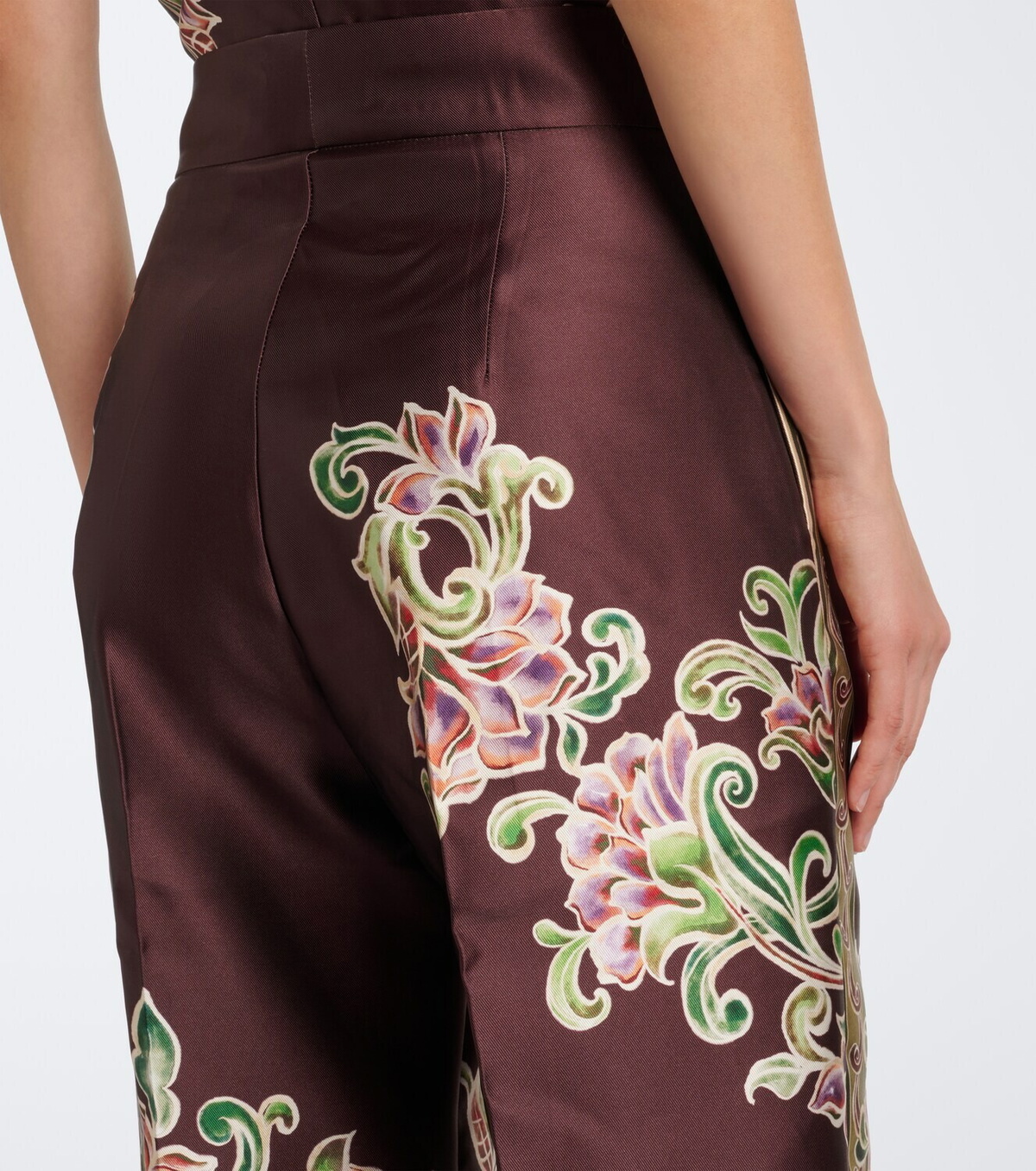Alémais Josie floral cropped straight pants