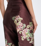 Alémais Josie floral cropped straight pants