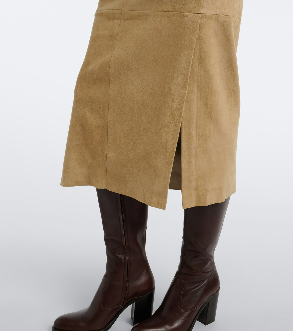 Stouls Winona suede midi skirt