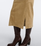 Stouls Winona suede midi skirt