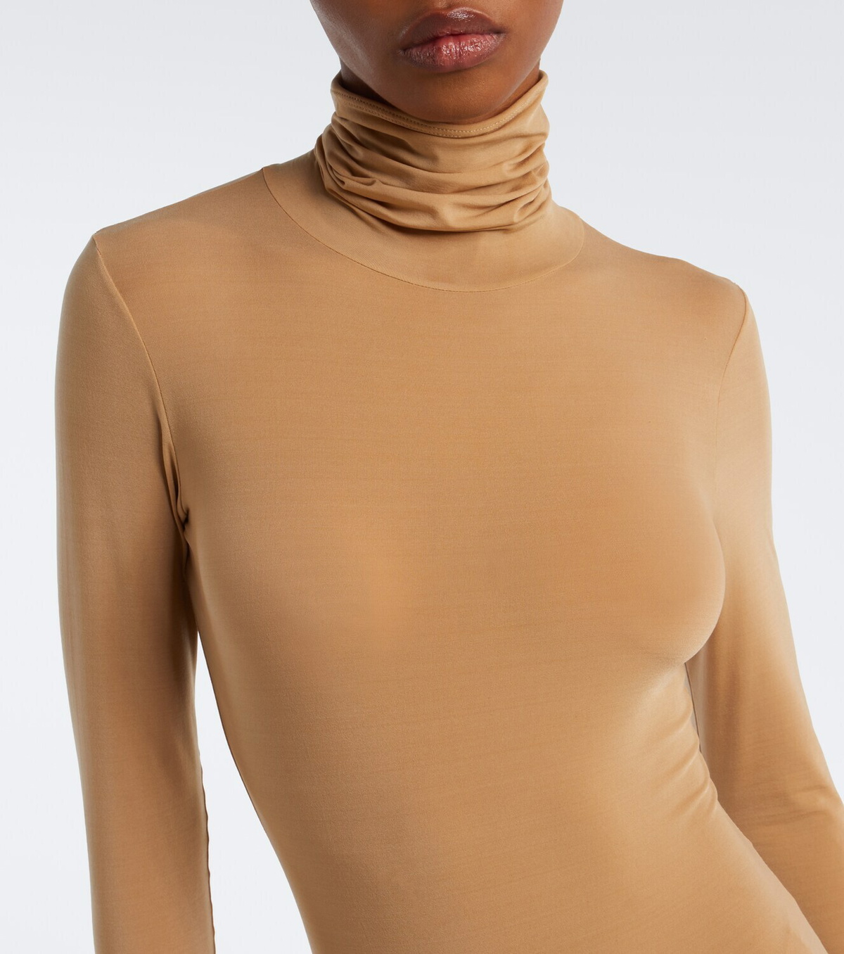 The Row Basile jersey turtleneck bodysuit