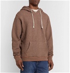 Mollusk - Mélange Loopback Stretch Cotton-Blend Jersey Hoodie - Brown