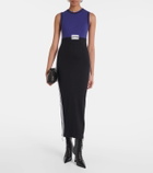 Jean Paul Gaultier Ribbed-knit cotton-blend midi dress