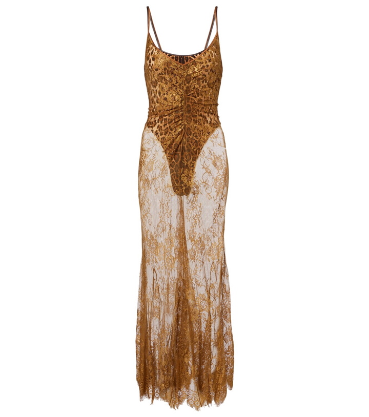 Jacques Wei Printed satin maxi dress Jacques Wei