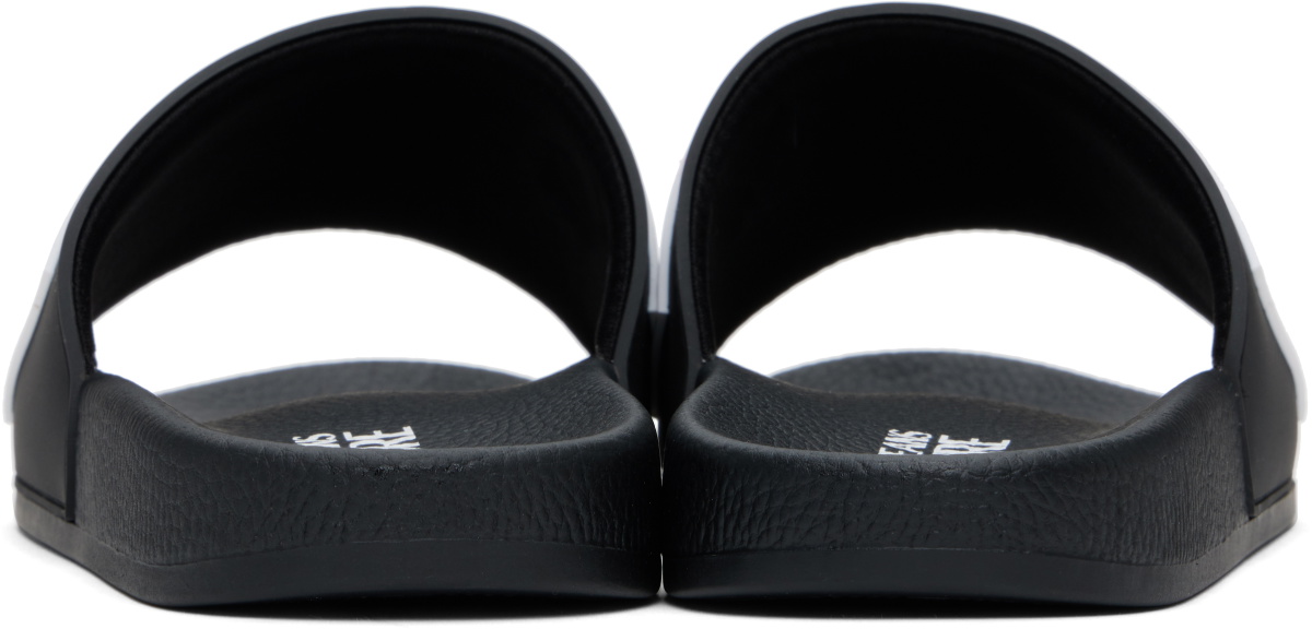 Versace Jeans Couture Black Logo Shelly Pool Slides