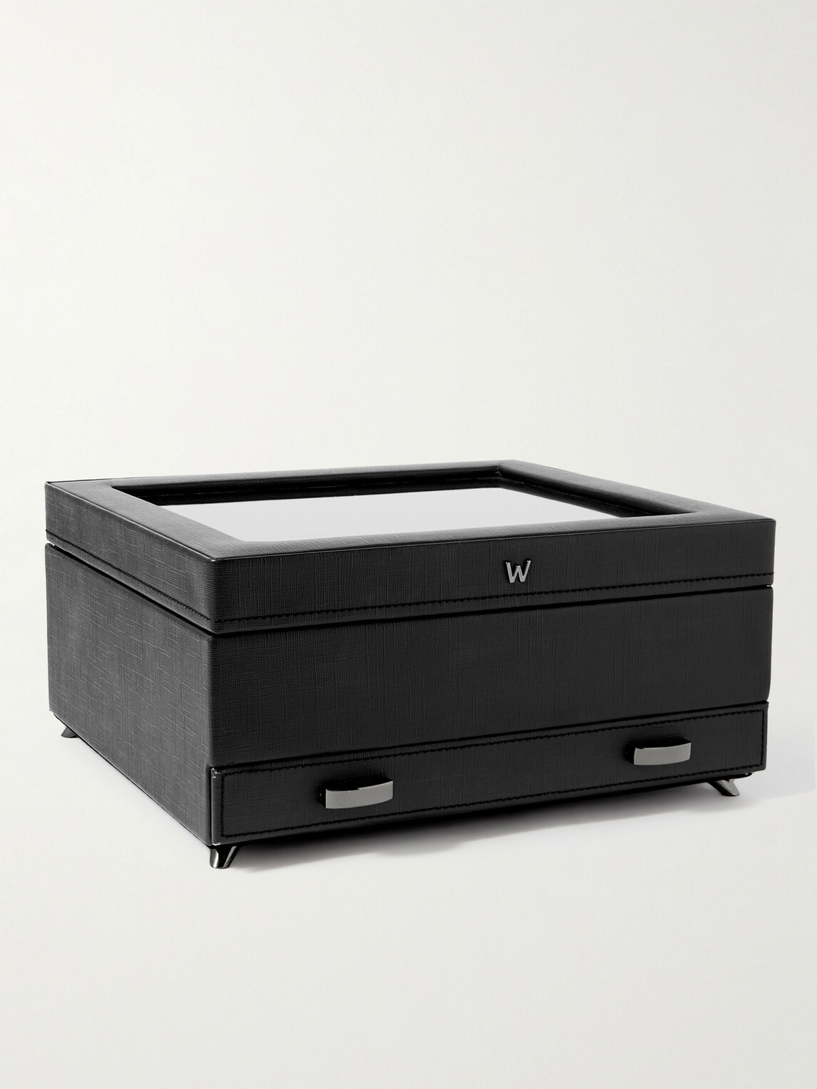 WOLF - Porter Cross-Grain Vegan Leather Watch and Jewellery Box