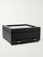 WOLF - Porter Cross-Grain Vegan Leather Watch and Jewellery Box