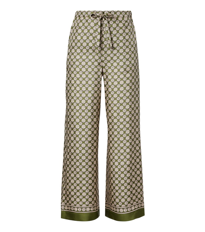 Photo: 'S Max Mara Printed silk wide-leg pants