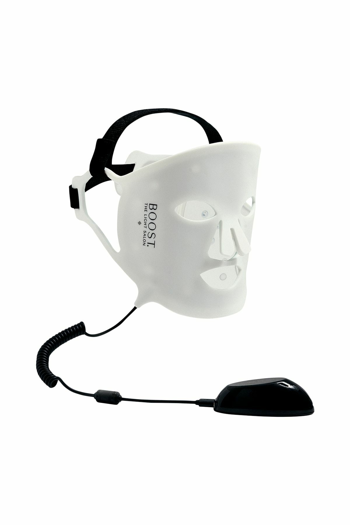 THE LIGHT SALON led face mask in eco-leather for ergonomic and adjustable facial treatment 