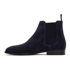 PS by Paul Smith Navy Suede Gerald Chelsea Boots