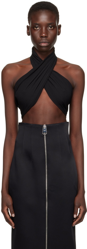 Photo: AMI Paris Black Draped Tank Top