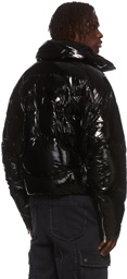Chen Peng Black Down Glossy Puffer Jacket
