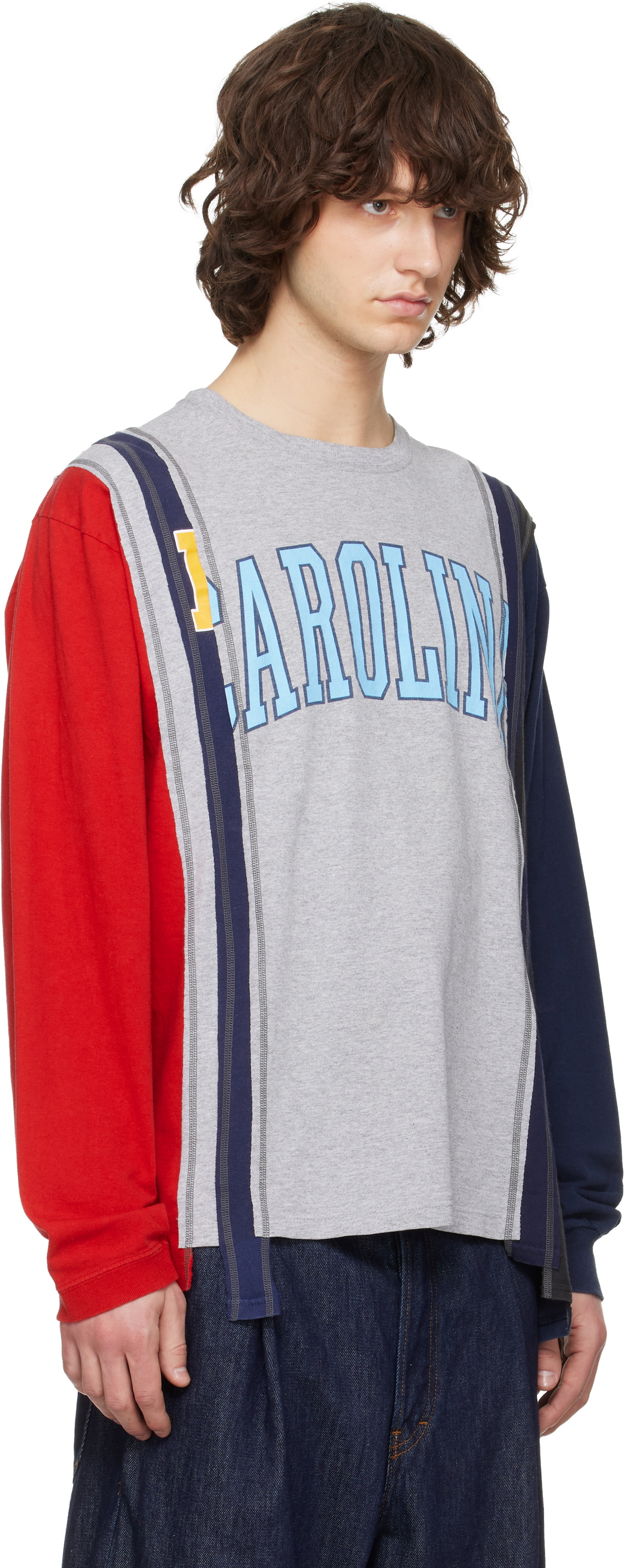 NEEDLES Multicolor 7 Cut L/S College T-shirt