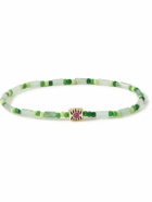 Luis Morais - Glass, Gold and Sapphire Beaded Bracelet