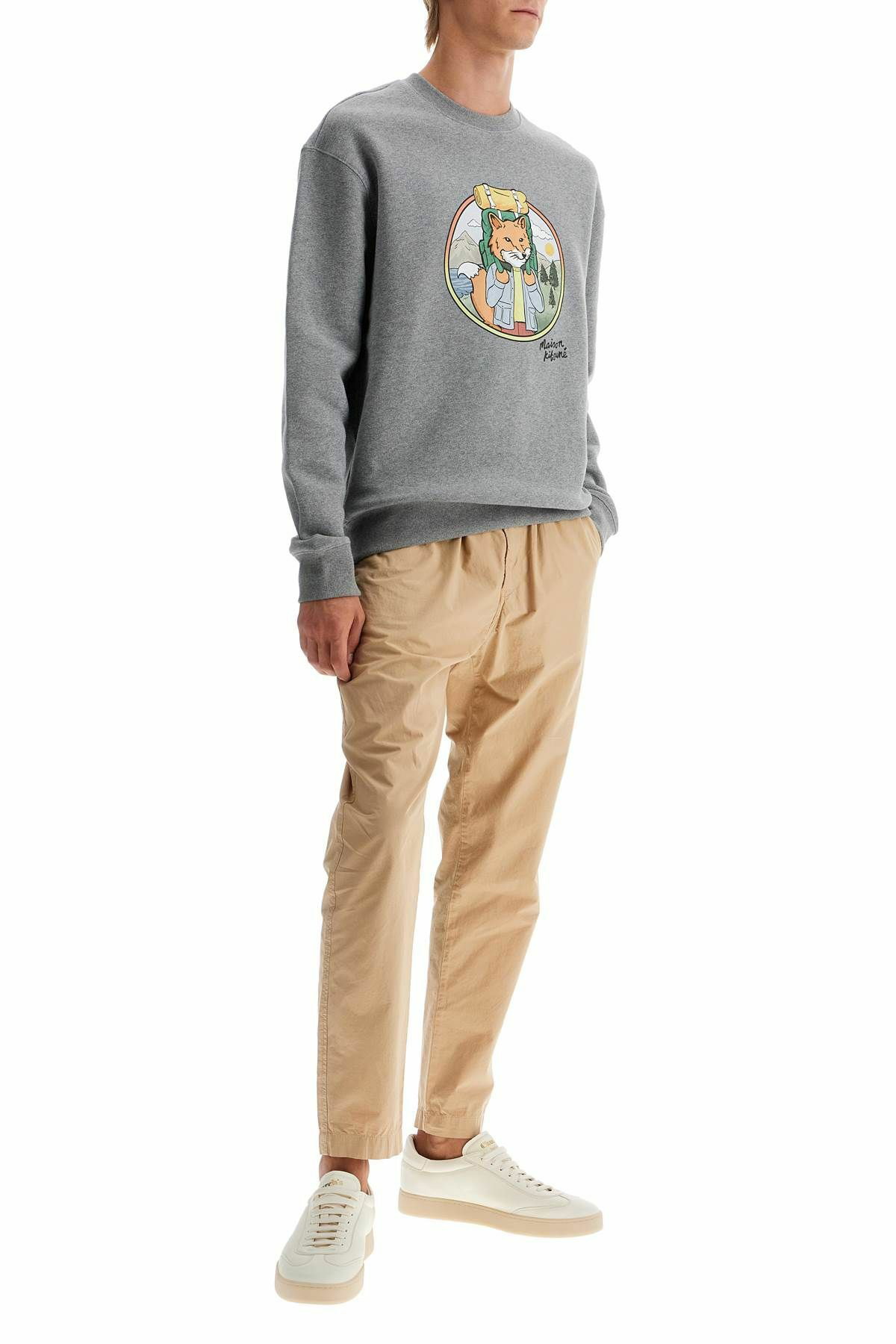 スウェット・トレーナー Maison Kitsune Rambling Fox Jersey Sweatshirt Maison Kitsuné Rambling Fox Sweatshirt In Blue | ModeSens