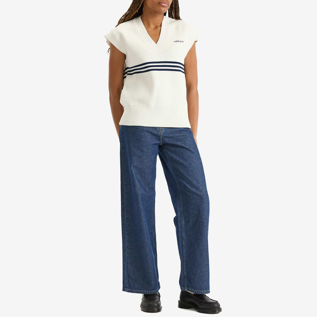 Adidas Women's Knitted Vest in Off White