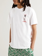 Casablanca - Printed Organic Cotton-Jersey T-Shirt - White