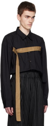 Dries Van Noten Black Strap Shirt