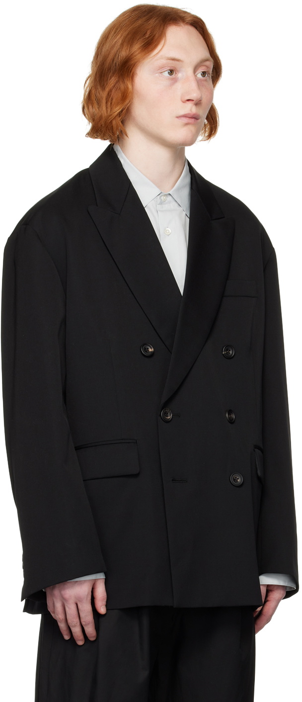 stein Black Double-Breasted Blazer