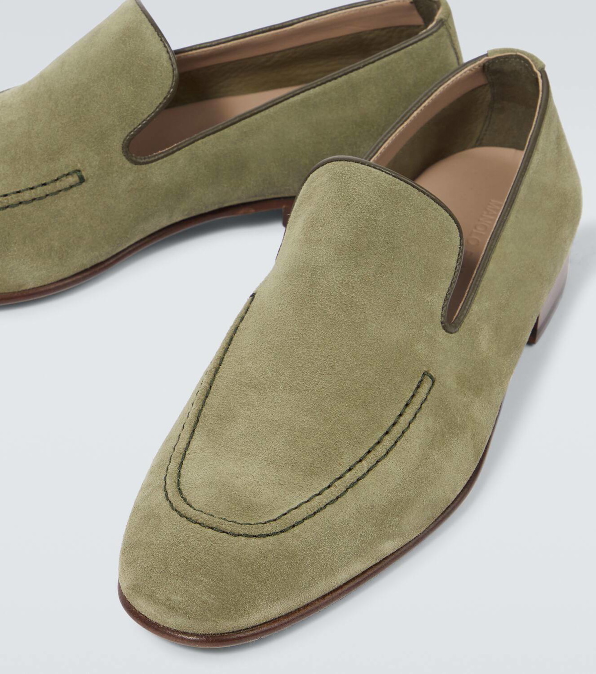 Manolo Blahnik Truro Grey Suede Loafers - US 10.5 Manolo Blahnik Truro suede loafers Manolo Blahnik main image 3