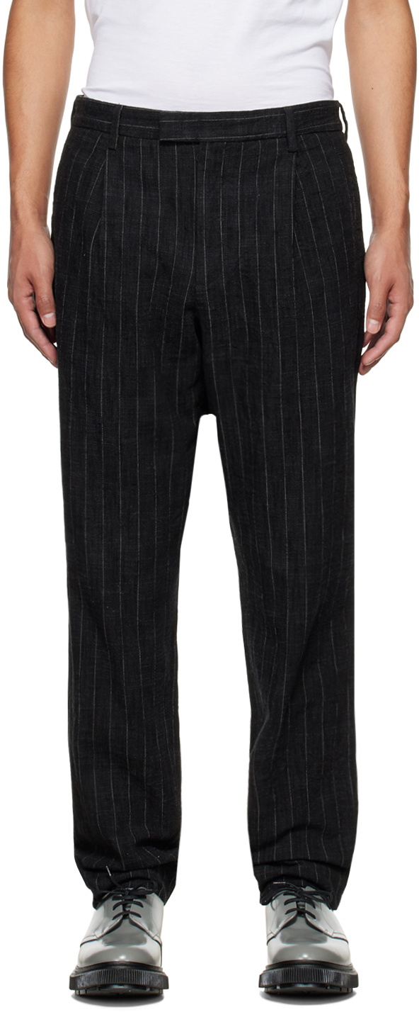 Barena Black Stripe Trousers Barena