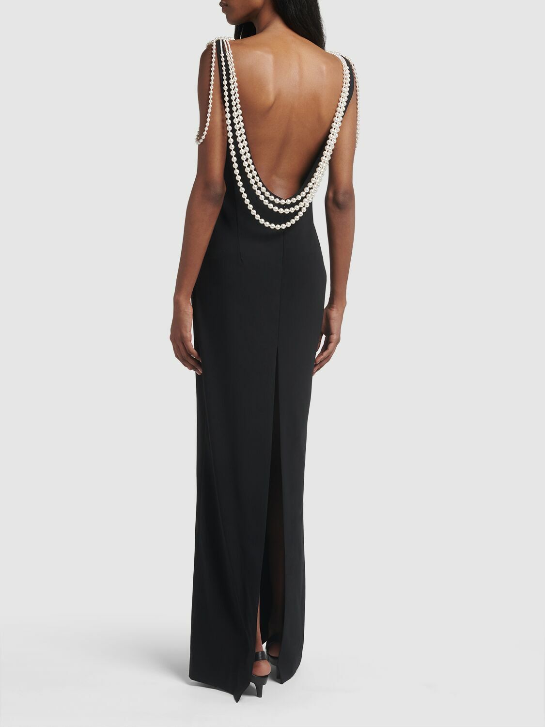 DSQUARED2 - Embellished Satin Open Back Long Dress Dsquared2