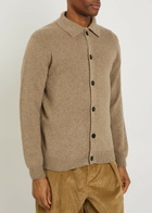 Sunspel Wool Cardigan Sand