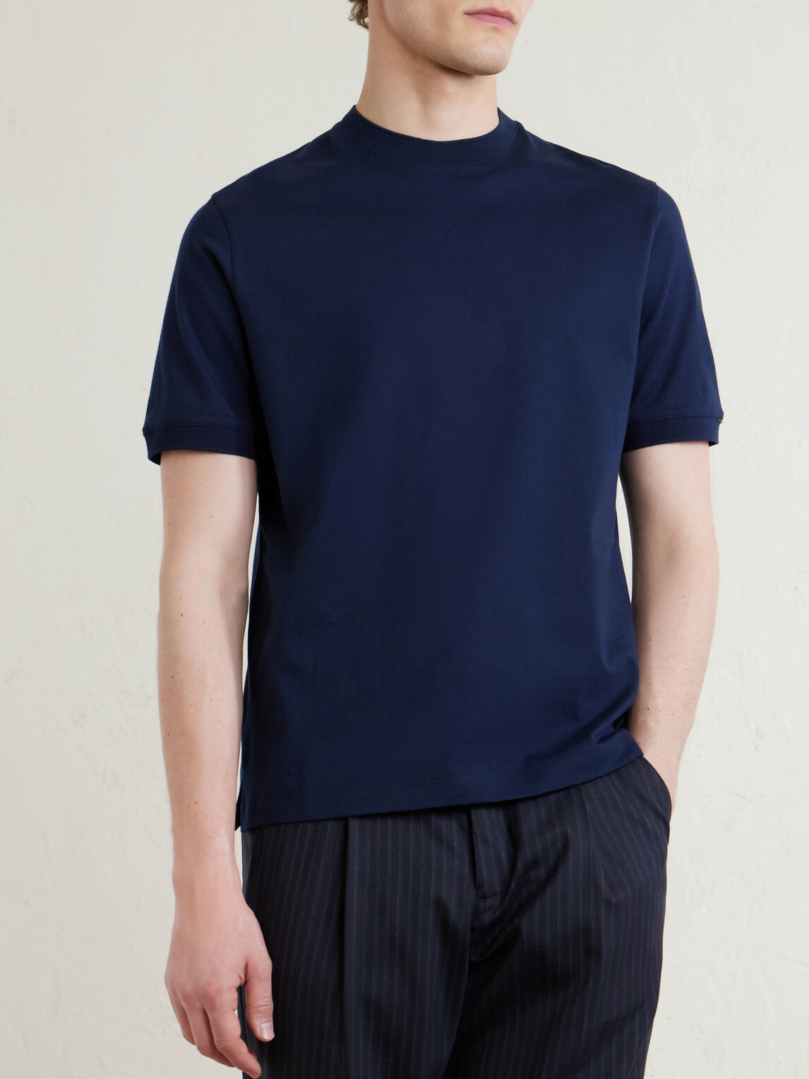Canali - Cotton-Jersey T-Shirt - Blue