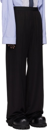 Balenciaga Black Fluid Poplin Large Elastic Trousers