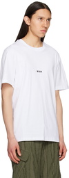 MSGM White Printed T-Shirt