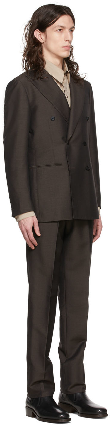 Ring Jacket Brown Mohair Suit