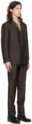 Ring Jacket Brown Mohair Suit