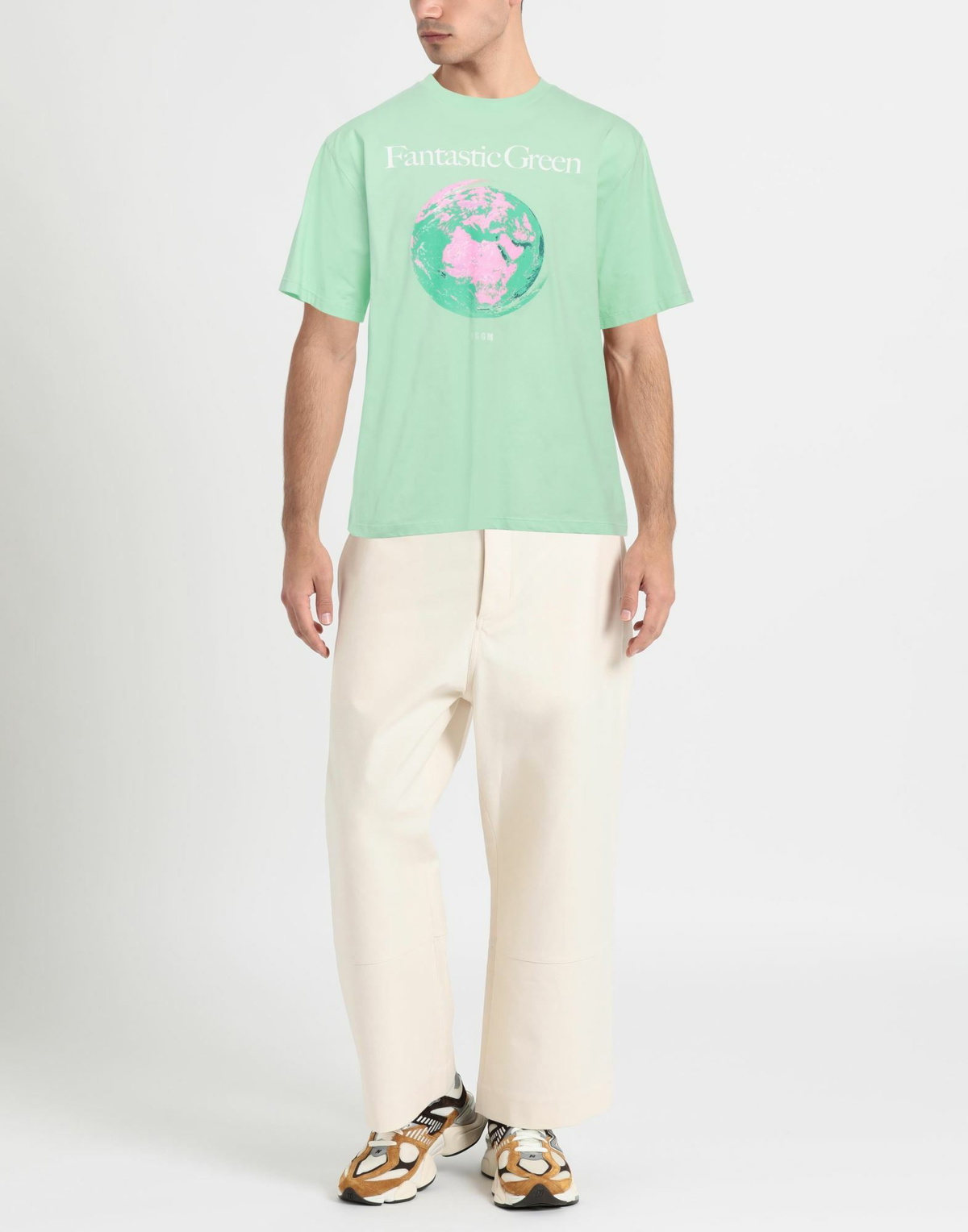 Msgm Mens T-shirt Light in Green