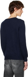 De Bonne Facture Blue Crewneck Sweater