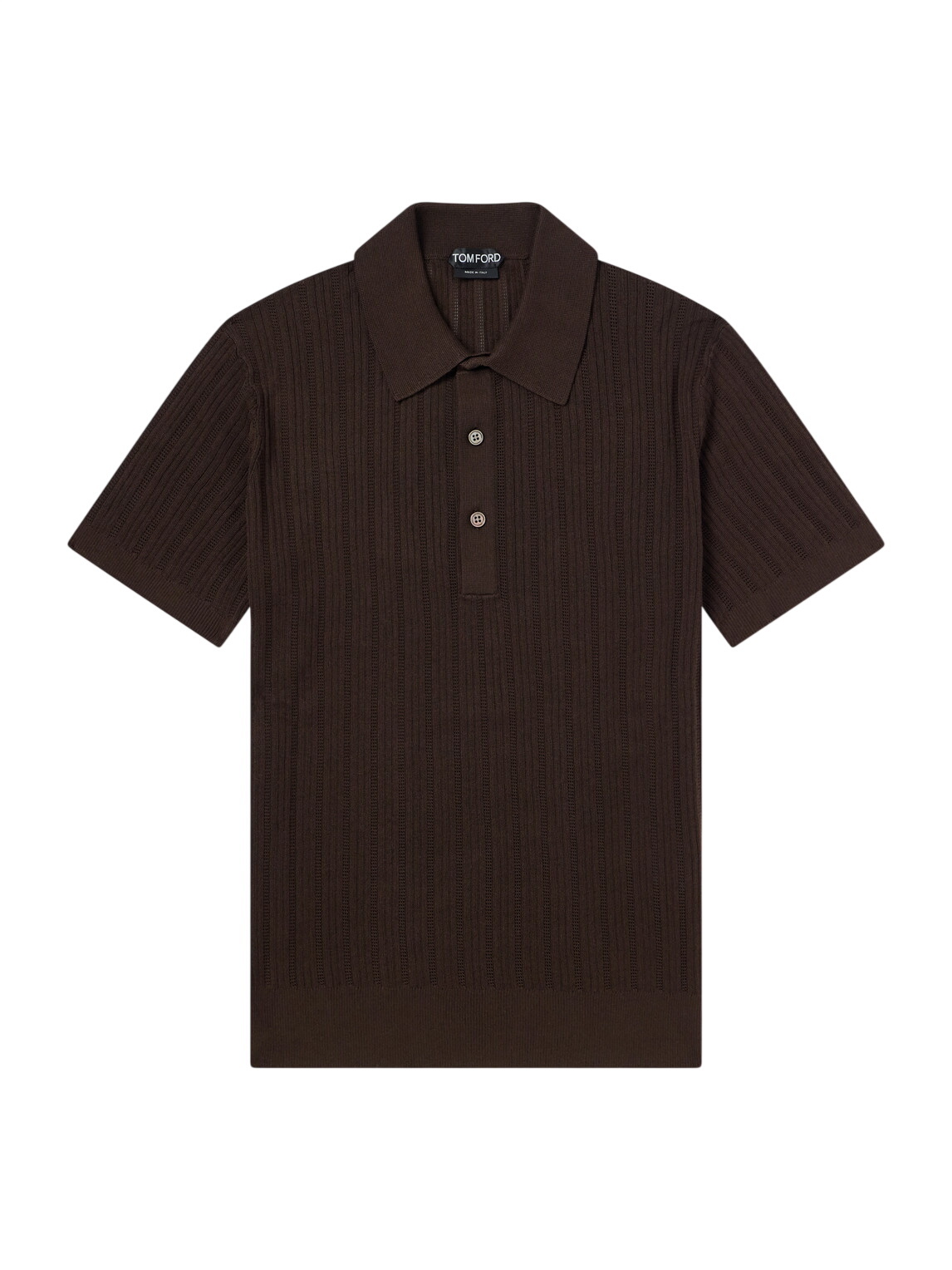 TOM FORD - Slim-Fit Garment-Dyed Cotton-Piqué Polo Shirt - Brown